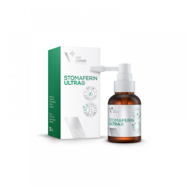 Stomaferin Ultra Vet Expert – Gel Oral pentru Îngrijirea Cavității Bucale la Câini și Pisici – 30 ml